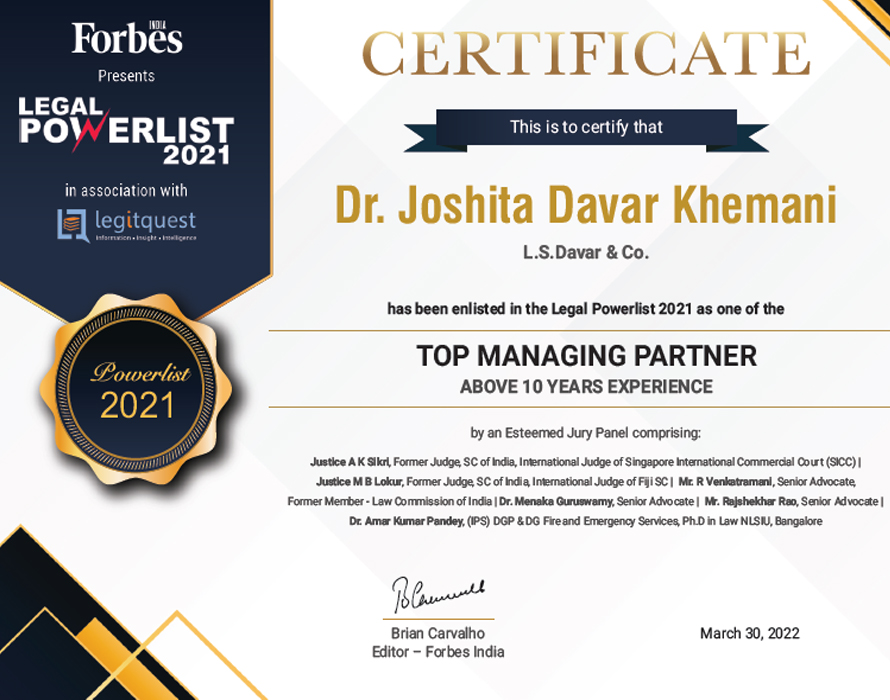 Top Managing Partners of India.